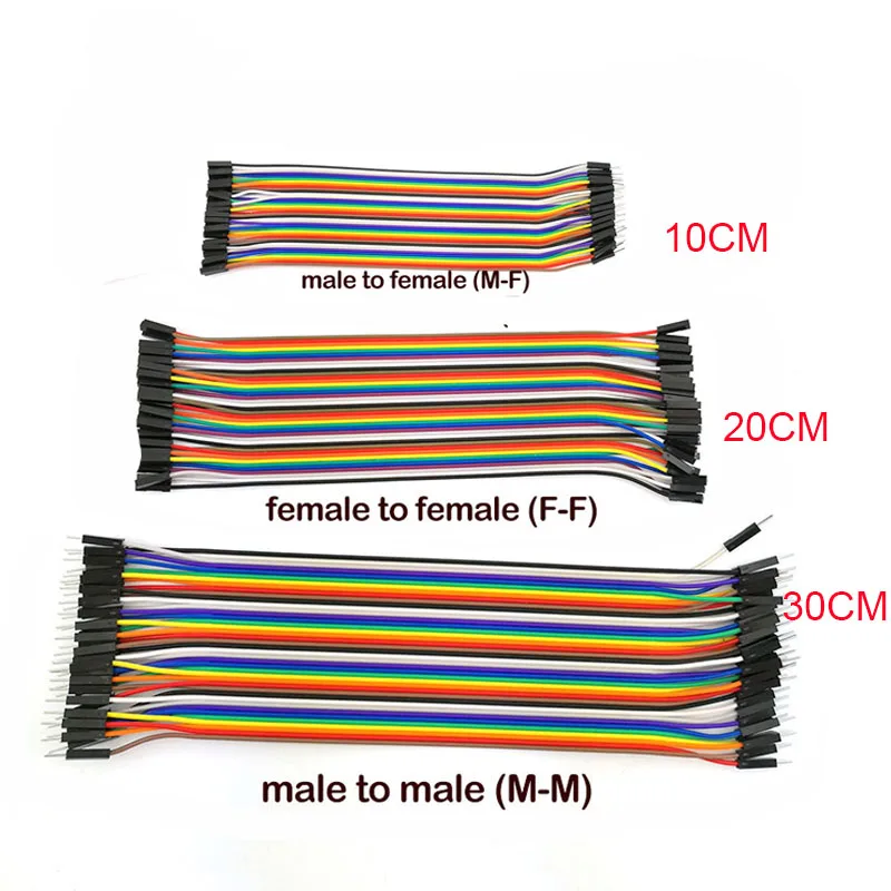 10CM 20CM 30CM Male to Male Female to Female 40Pin Jumper Wire Connection Line Breadboard Jumper Cable DIY Kit E2
