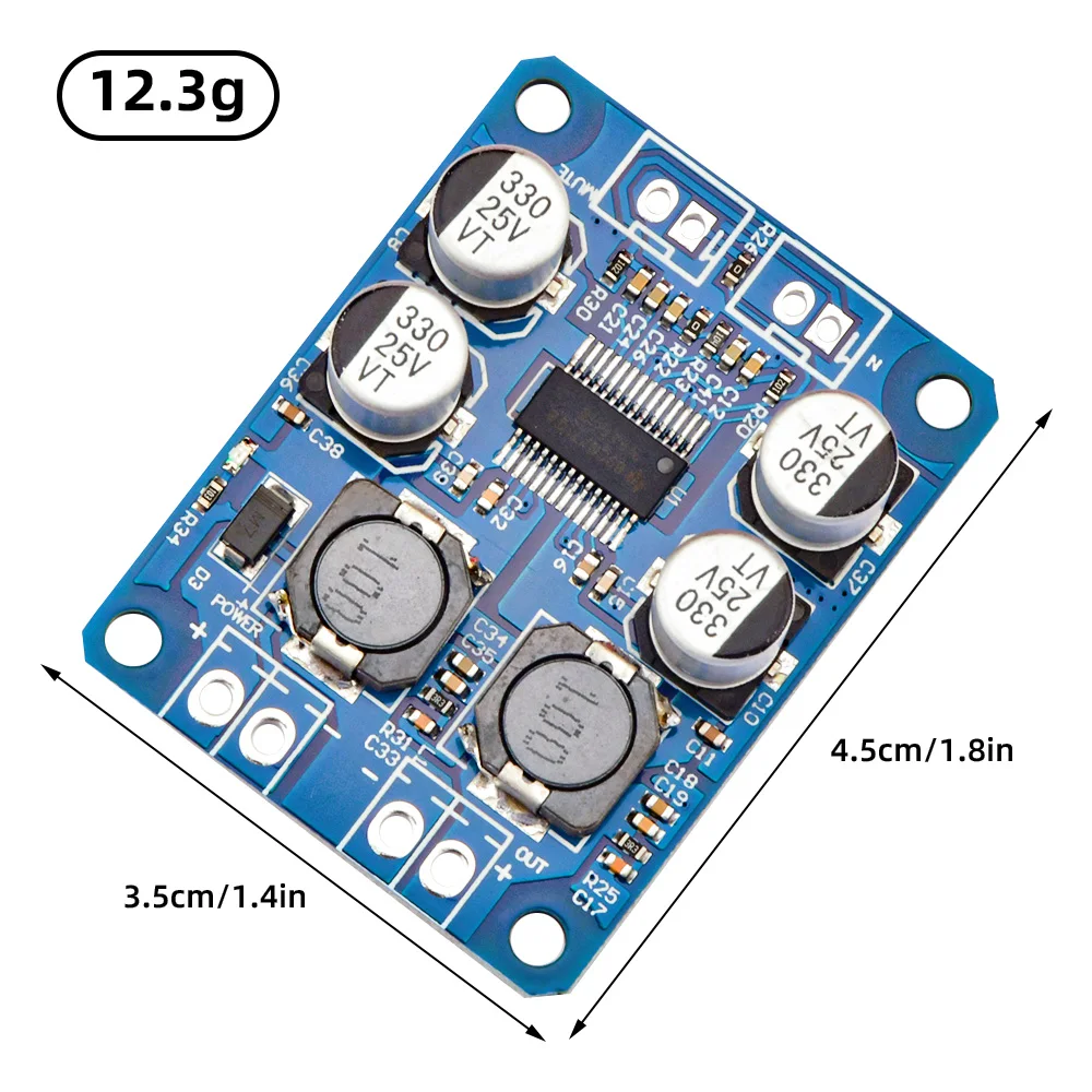 1PCS DC 12V-24V TPA3118 30W Mono Digital Audio Power Amplifier Board Amp Module 4-8ohm TPA3118D2 Amplifier