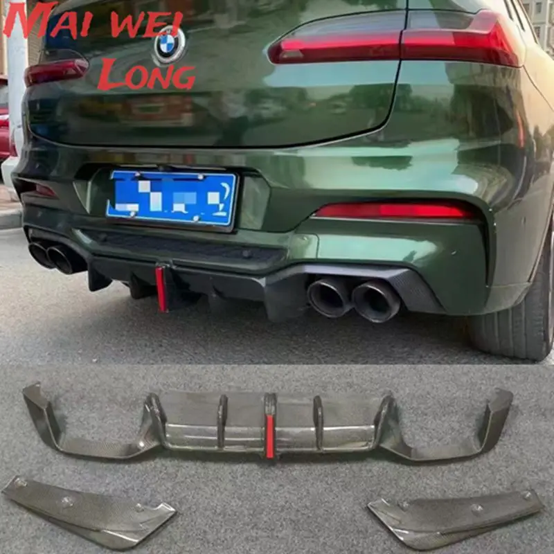 

For 18-20 BMW G02 F98 X4 M40i M40 carbon Carbon Fiber Full Body Kit Front Rear Lip Diffuser