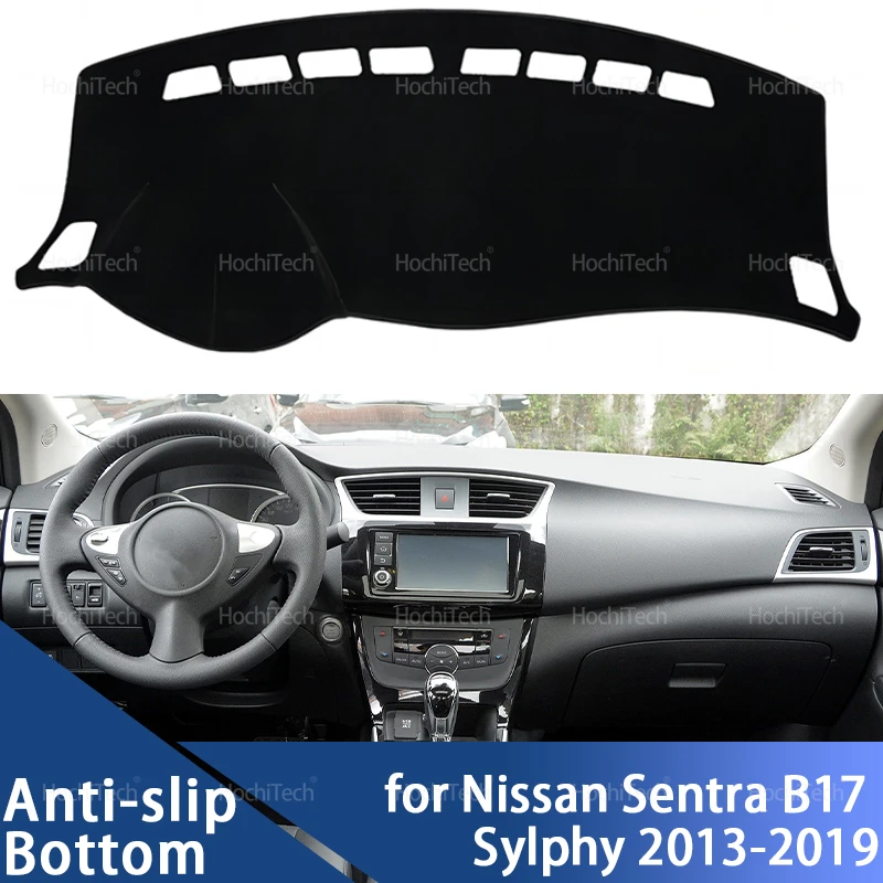

Чехол на приборную панель для Nissan Sentra B17 Sylphy 2013-2019, чехол на приборную панель автомобиля, коврик для приборной панели, коврик, солнцезащитный козырек, накидка, подушка