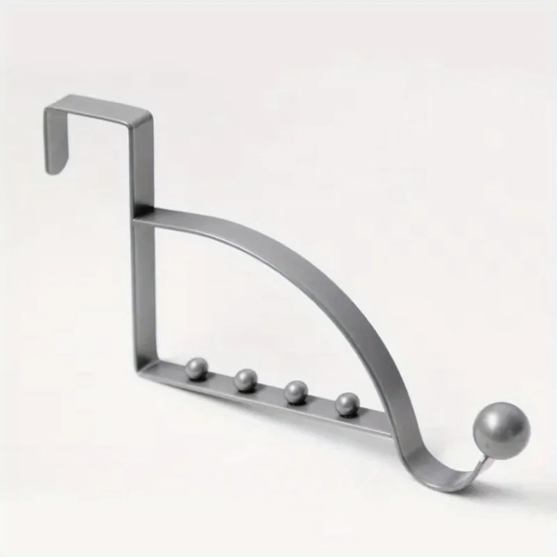 1PC Door Rear Hook Clothes Coat Hat Towel Hanger Door Back Wall Mounted Hooks Cabinet Wardrobe Metal Clothes Hat Home Storage view 5