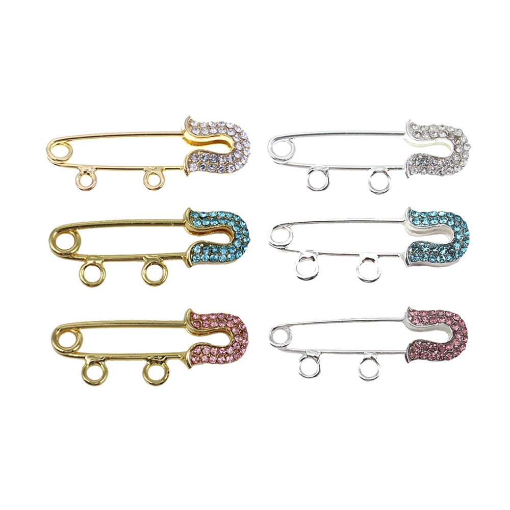 3 teile/los Vergoldet Muslim Islamischen Baby Pins Strass Kinderwagen Sicherheitsnadeln Mit Schlaufen für Neugeborene Geschenk Schmuck Machen – Detail 8