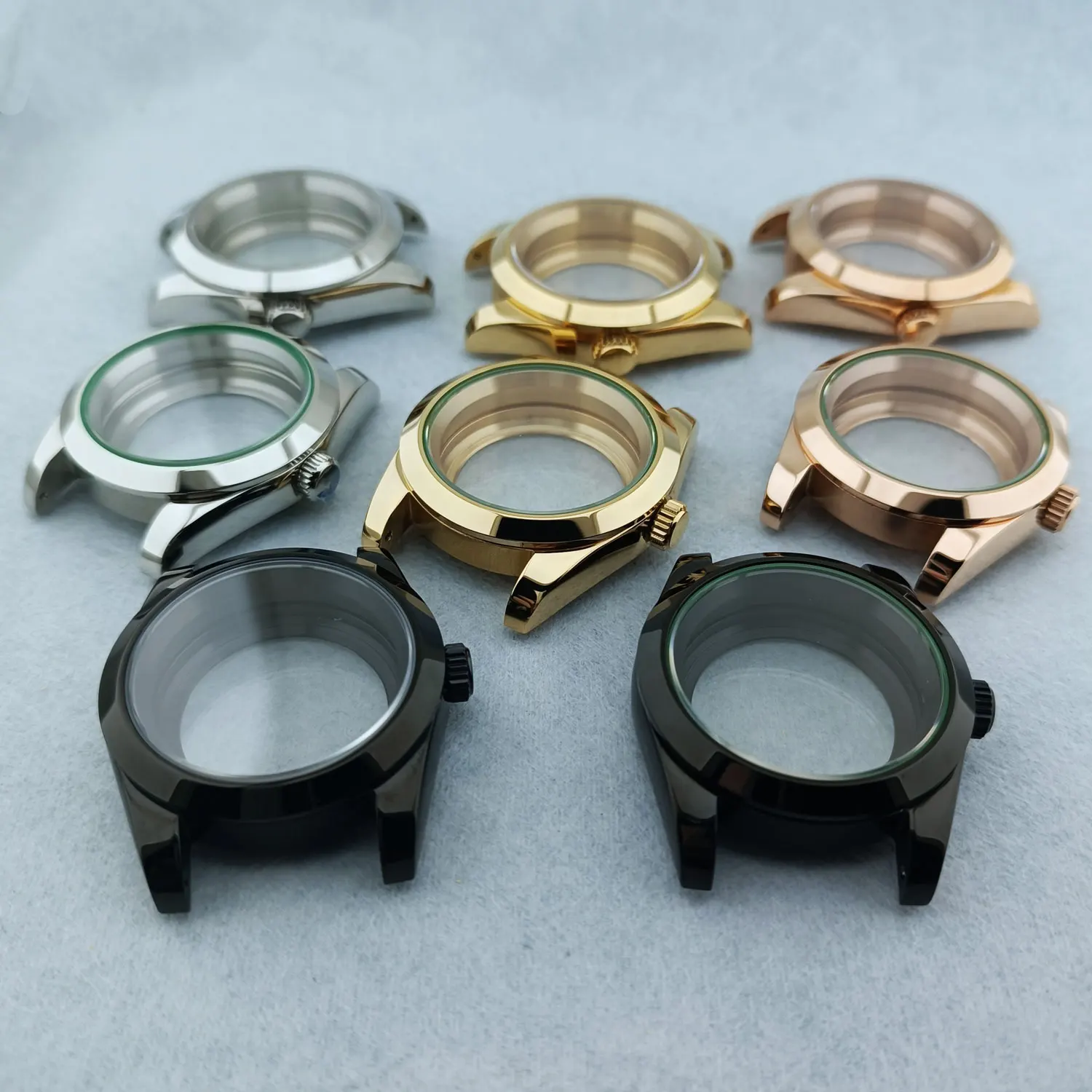 40MM case for NH movement 34 35 36 movement Watch case sapphire crystal stainless steel sloped edge 100m waterproof case