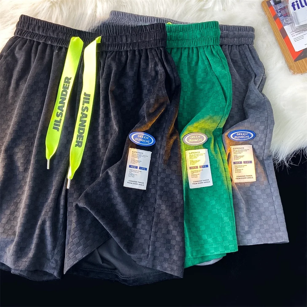 

Модные американские трусы из ледяного шелка для мужчин, летние, тонкие, больших размеров, спортивные, свободные, повседневные, из пяти частей