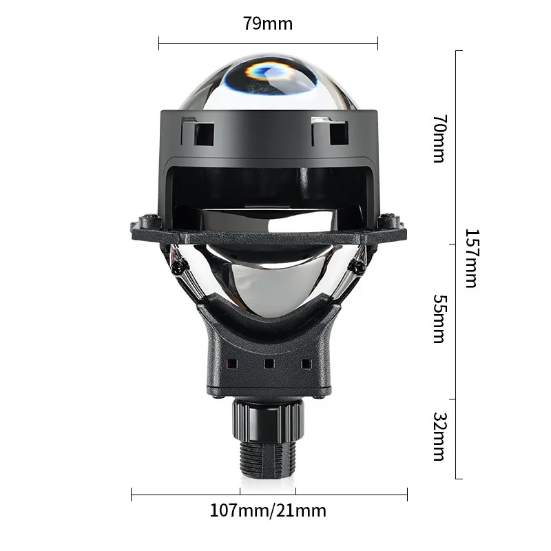 3 Inch Bi LED Projector Lens for Car Hi Lo Beam Headlight 12V 60W 6000K Osram Chip No Damage Installation