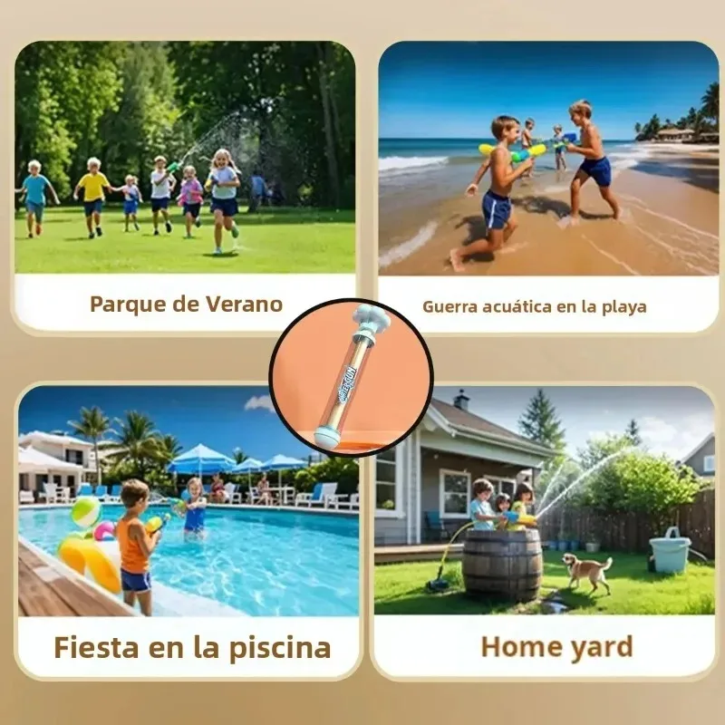 ดอกไม้ไฟสเปรย์ของเล่นดึงกลับปืนฉีดน้ํากลางแจ้ง Splash เกมสําหรับสระว่ายน้ําสนามหญ้ากิจกรรมเด็กฤดูร้อน Interactive Beach ของขวัญ