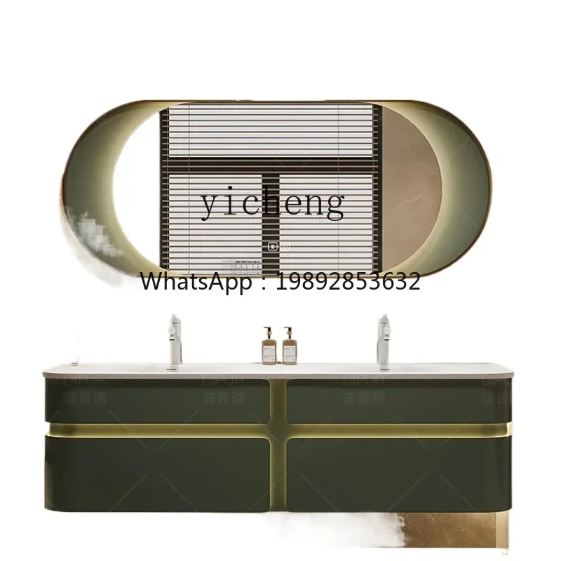 

Integrated Double Basin Bathroom Cabinet Combination Hotel Style Hand Washing Washbasin Washstand New