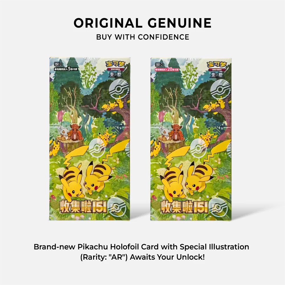 

Original Pokemon Trading Card Game PTCG Scarlet & Violet 151 Collection Booster Pack Coin Set Gem Pack Vol.3 Vol.2 Vol.1Gift Box