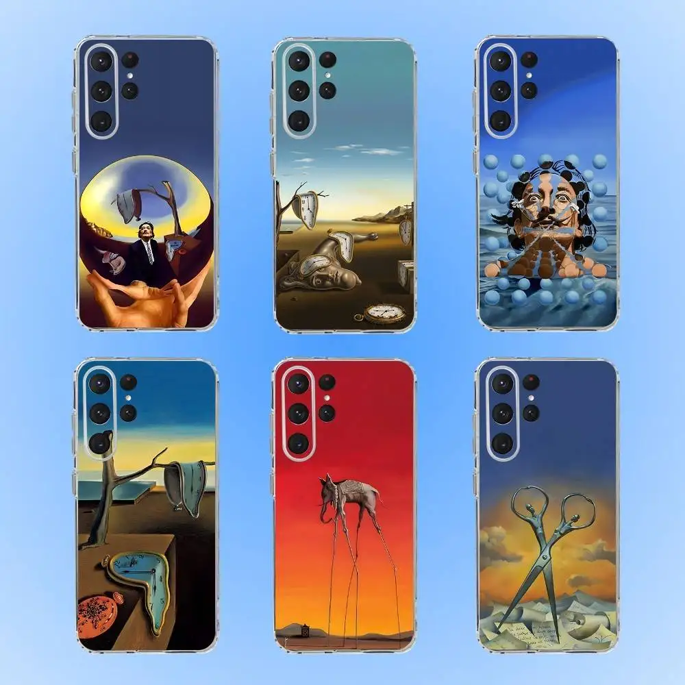 

S-Salvador D-Dali Art Phone Case For Samsung S24,30,21,22,23,20 FE,lite,PIus,Ultra,5G,Note,9,10 Transparent Cover