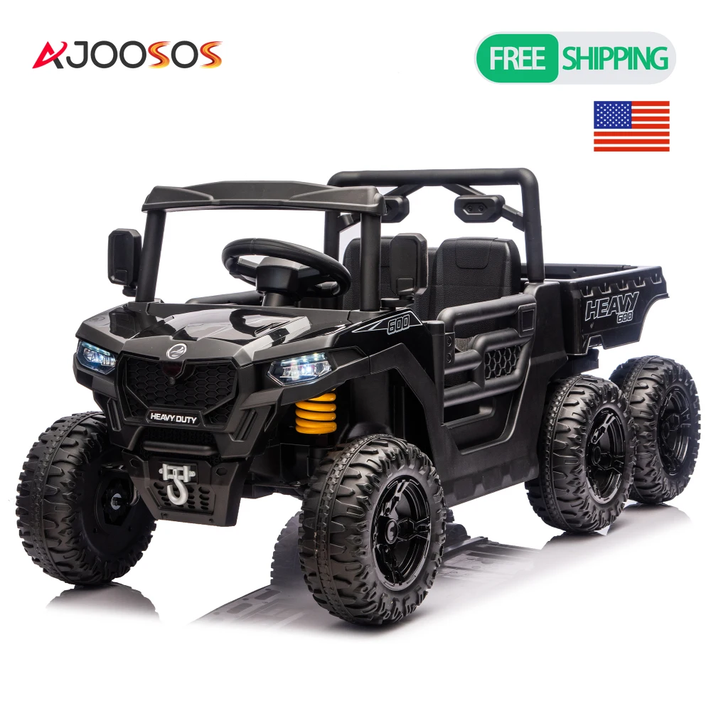 Camión volquete eléctrico de seis ruedas para niños, 400W, con PC, 2,4G, 4WD, superperformance, Bluetooth, Mp3, coche eléctrico, juguetes para más de 3