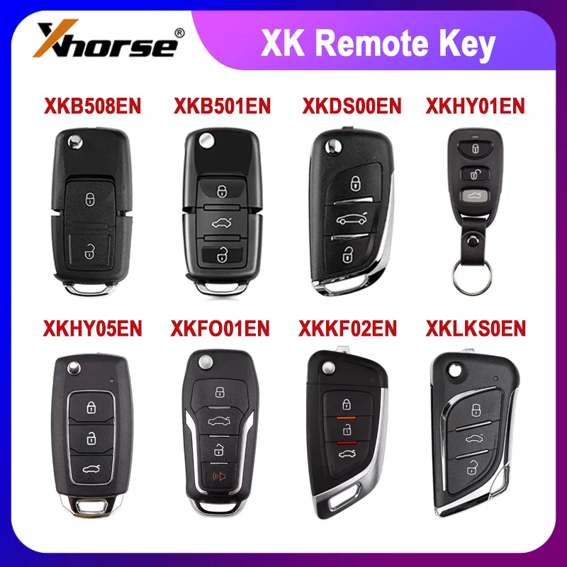

5PCS Xhorse XK Wire Remote Key XKB520EN XKB501EN XKLKS0EN XKDS20EN XKFO01EN XKB528EN XKHY01EN XKHY25EN for Mini Key Tool/VVDI2