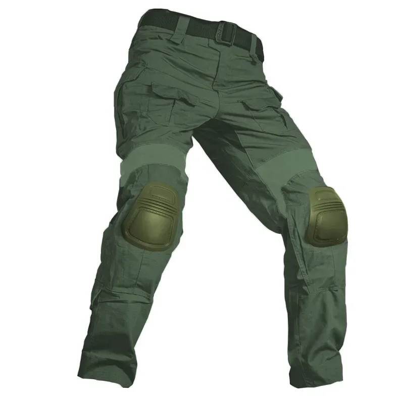 

Men Tactical Trousers CP Camouflage Multicam Cargo Pant Casual Green Pants With Knee Pads