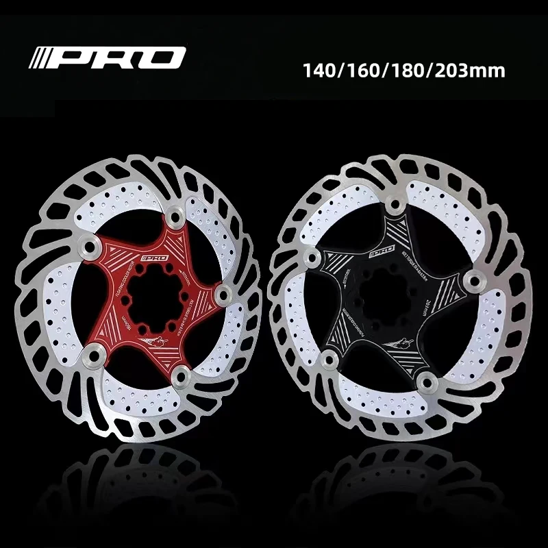 

IIIPRO Bicycle Rotor 6 Nail Cooling Floating 140mm/160mm/180mm/203mm For DH/XC/MTB Road Mountain Bike Disc Brake Rotor