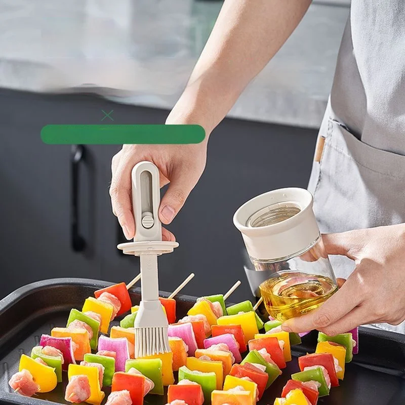 Gianxi Lebensmittel qualität Backen Grill bürste Öl bürste Öl flasche ein Glas Haushalt hitze beständige Küche Silikon bürste Grill Werkzeuge