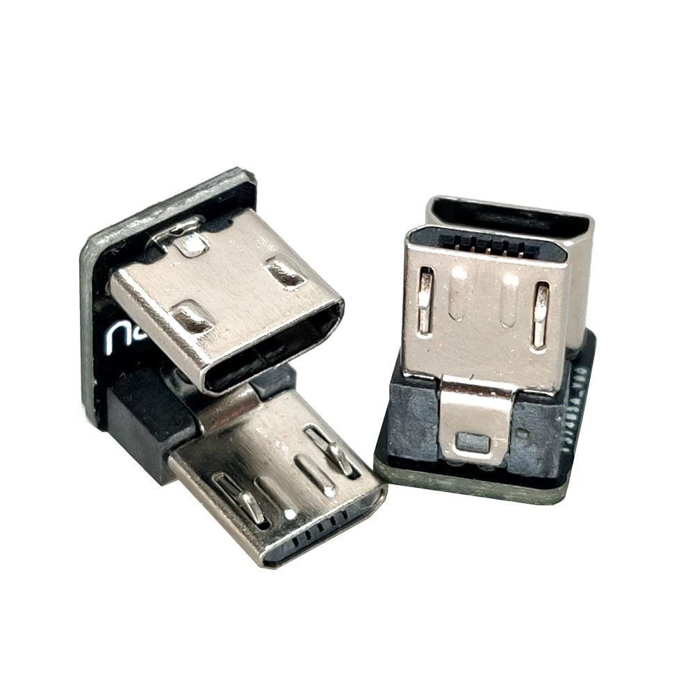 90 Degree Up and Down Angle Micro USB 5 Pin Female to Micro USB Male Data Sync Adapter Male Micro USB to Micro USB Male