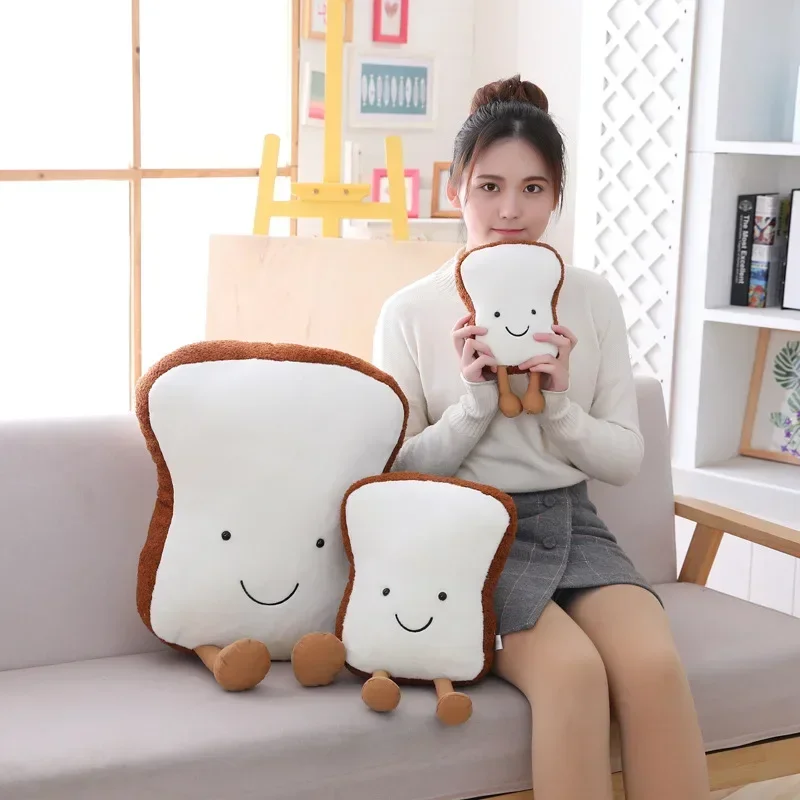 Lovely Cartoon Toast Bread Man Couple Creative pillow cushion Food plush doll simulator Anti-stress soft girl Children toys gift