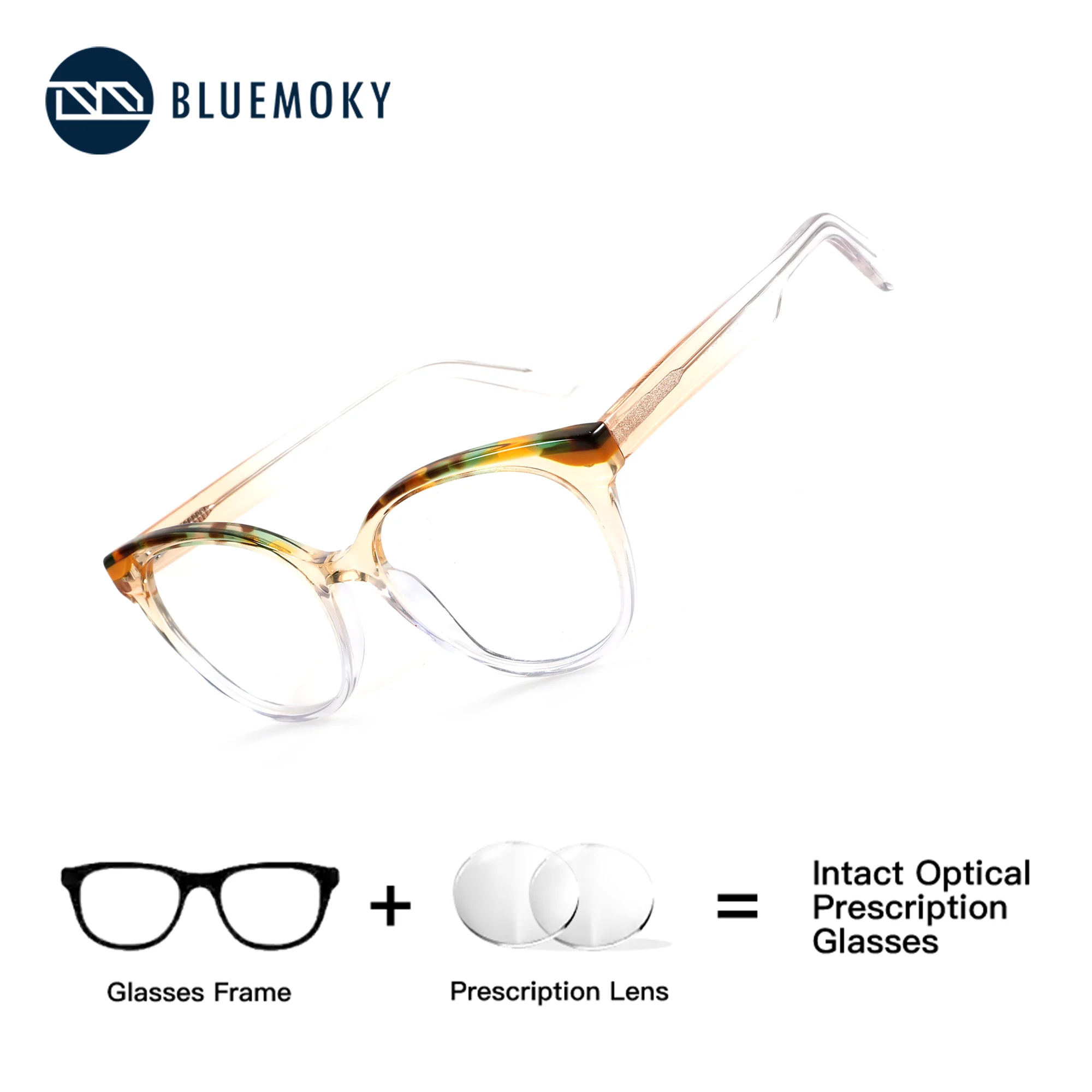 

BLUEMOKY Women Butterfly Optical Prescription Glasses Acetate Photochromic Blue Light Blocking Medical Myopia Eyewear