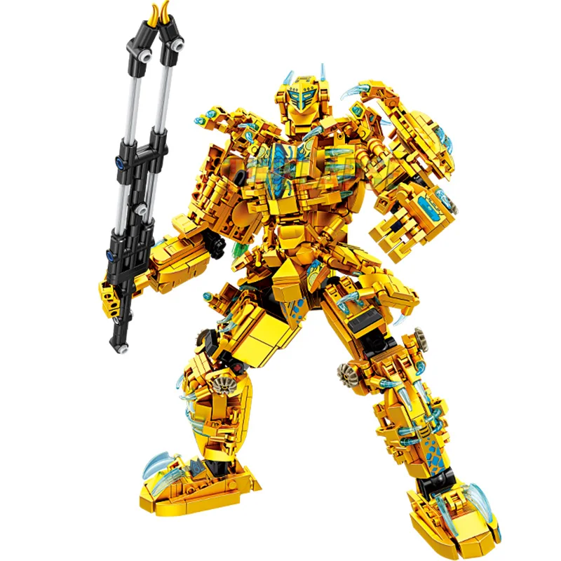 3in1 Warrior Mechanical Golden X Titans Mechas Chariot Dragons Season 15 Building Blocks Classic Model Sets Bricks Kids Kits