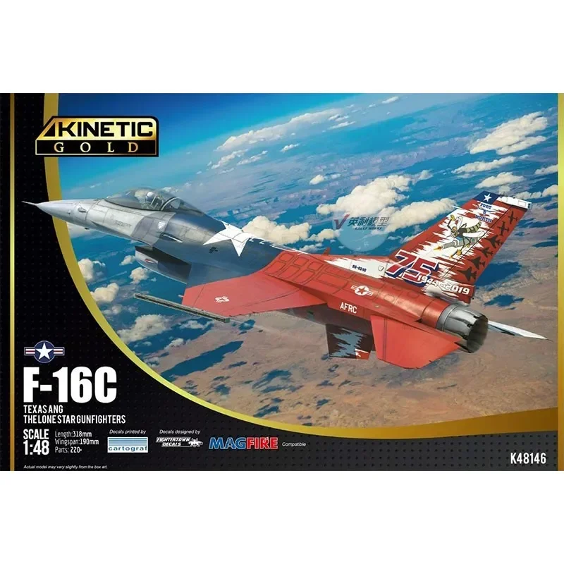 KINETIC K48146 طائرة نموذجية 1/48 F-16C تكساس ANG النجمة المحددة المقاتلين نموذج بناء مجموعات للنموذج العسكري لتقوم بها بنفسك اللعب