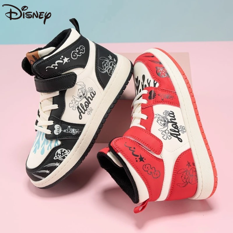 

Кроссовки Лило и Стич Диснея, кавайный мультяшный принт с плюшевой изоляционной доской, обувь в стиле аниме, периферийные повседневные туфли маленького размера