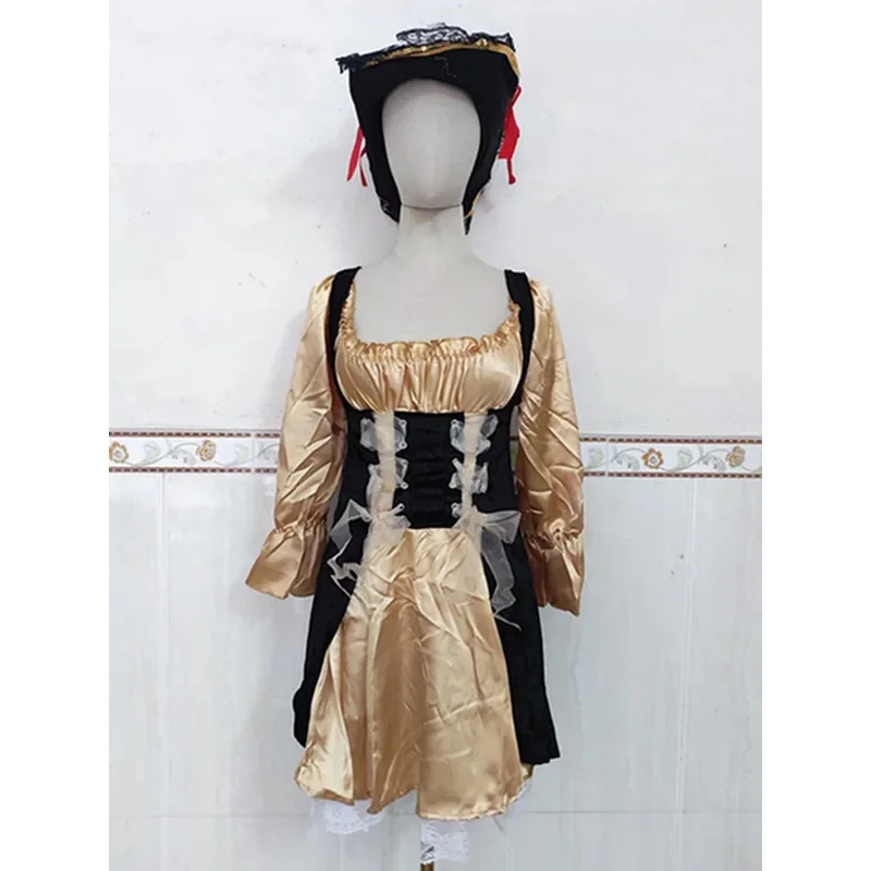 Halloween Purim Carnival Party Caribbean Pirate Elizabeth Cosplay Costume Medoeval Gothic Captain Jack Sparrow Huntress Dres@0Z*
