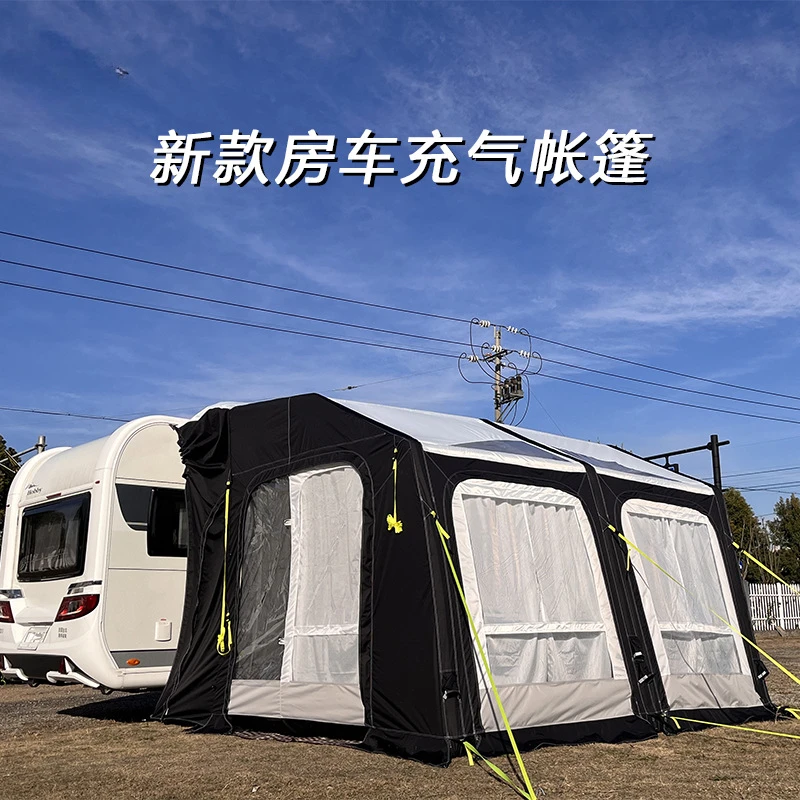 

Travel Trailer Canopy Sunshade Outdoor Camping Rainproof Thickened Quickly Open Inflatable Recreational Vehicle Tent