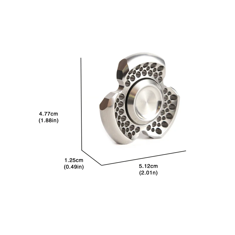 الفولاذ المقاوم للصدأ EDC Fidget Spinner - سبينر يدوي لتخفيف القلق ADHD، أداة تخفيف التوتر المكتبية للبالغين #6