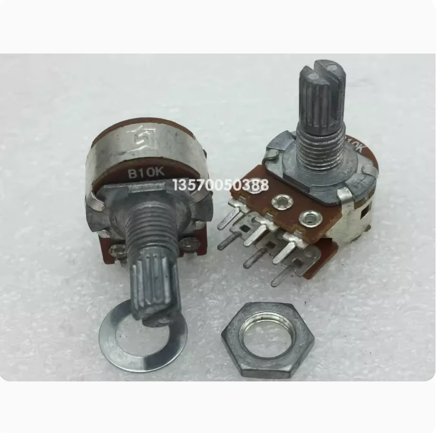 2 pcs Shengwei brand RD1610GOJ0X-VA1-191 dual B10K volume potentiometer shaft length 15mm