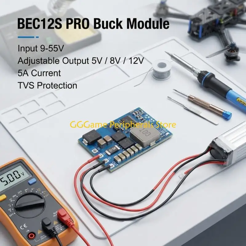 

U55B BEC12S Voltages Converter Module Synchronous Lowering Controller 88% To 96% Efficiency Stable 9A Current Delivery