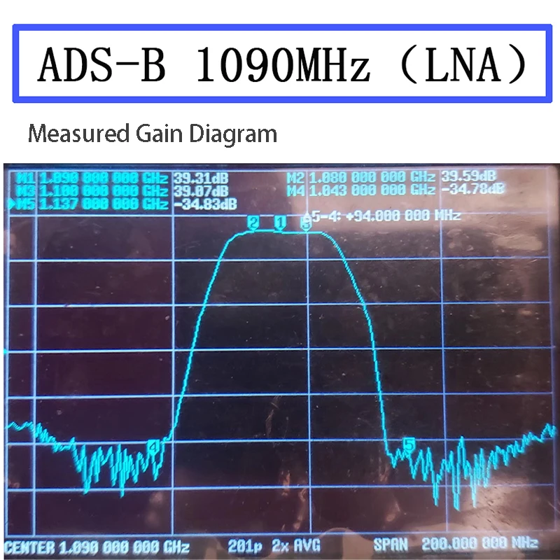 Imagem -02 - Bandpass-sdr Ads-b Antena Amplificador Lna Ads-b Ganho Amplificador 1090mhz