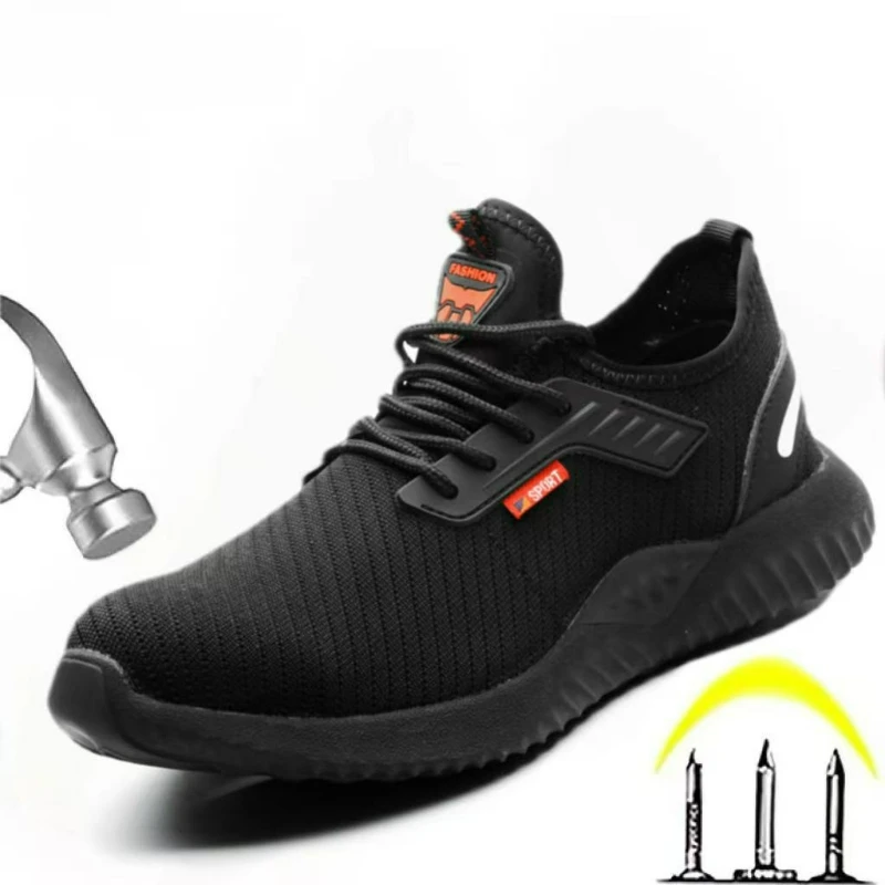 Arbeit Männer Sicherheitsschuhe Unzerstörbare Stahlkappe Schuhe Pannensichere Anti-Smash Stiefel Schützende Sicherheitsstiefel Atmungsaktive Turnschuhe