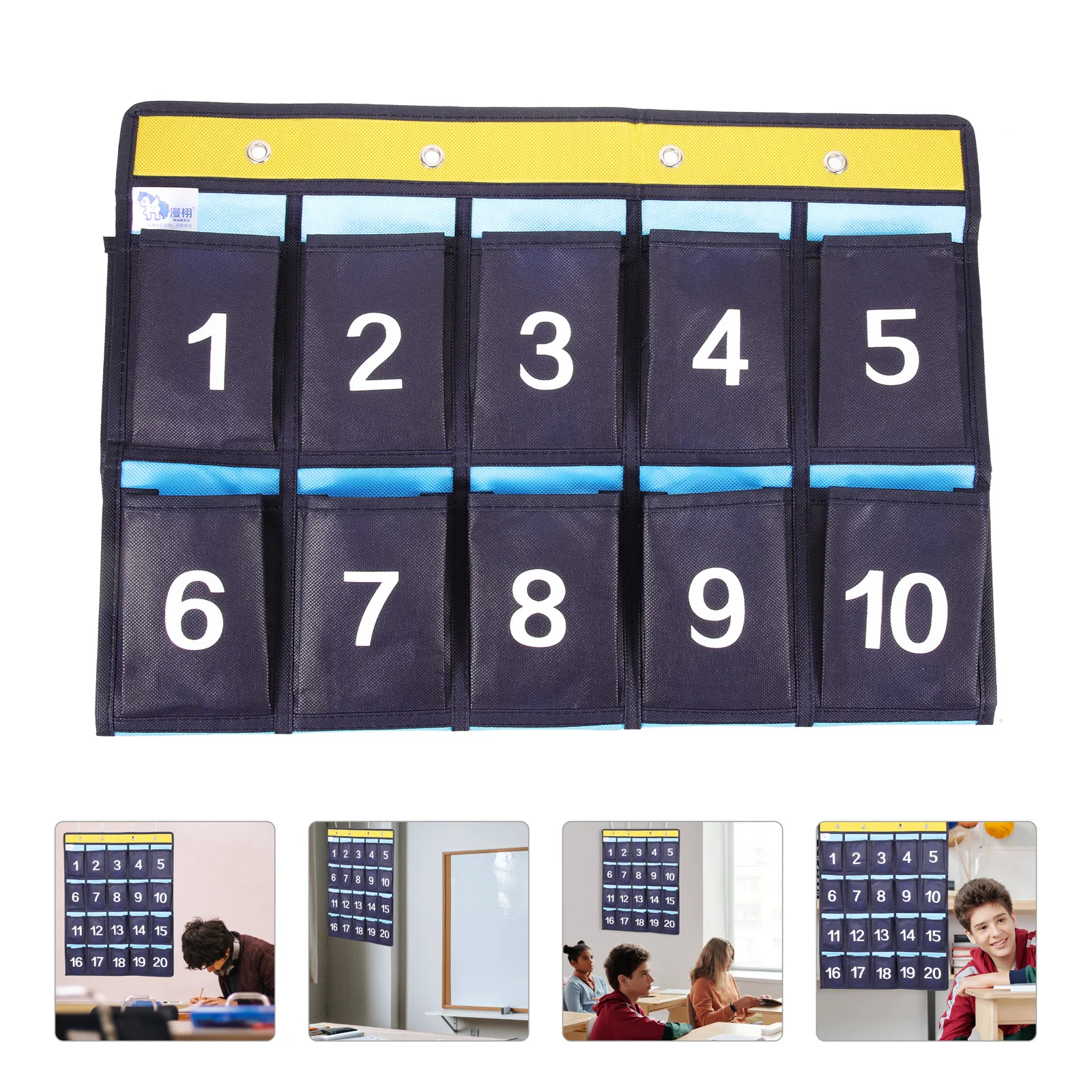 

Classroom Pocket Organizer with 20 Pockets for Cell Phones, Calculators, and More