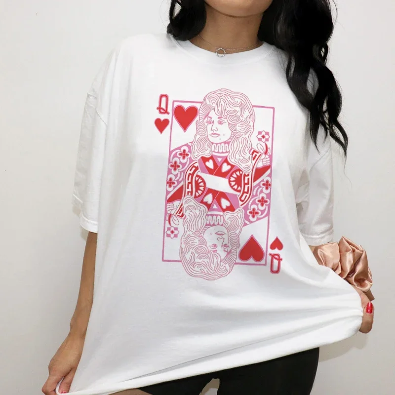 

Queen Dolly Parton Hippie Retro Graphic Tees Nashville Country Music T Shirt Cowgirl Cute Funny T-shirts Vintage Boho Clothes