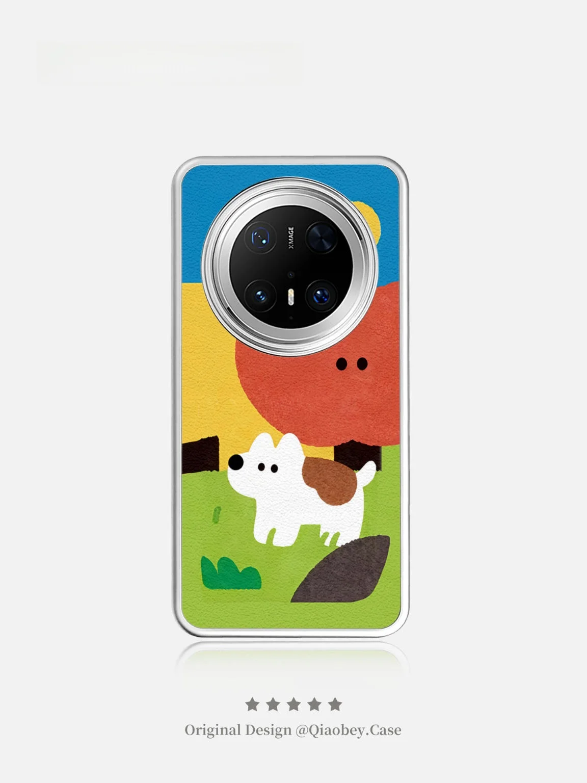 

Jiabeiyao Simple Dog Cartoon Mate 80 pro Max High-End Lamb Skin Female Phone Case Original Design TPU Protective Cover
