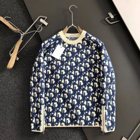 Lush Life Winter Long Sleeve Knitted Sweater Full Letter Print Embroidery Men's Women's Lightweight Luxury Base Shirt