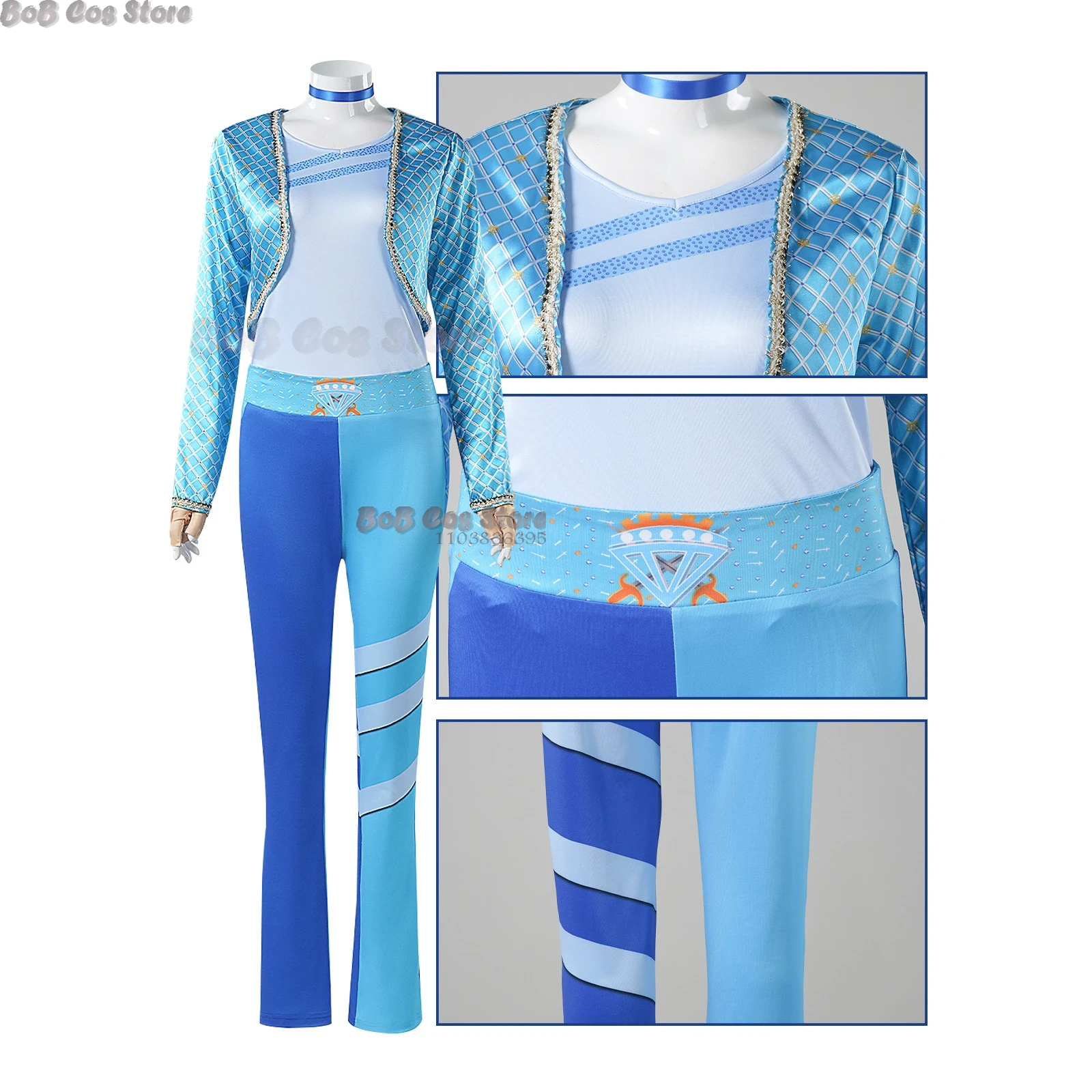 Halloween Red Blue Chloee Princess Cosplay Bridget Queen Hearts Costume Descendants4 Uniform Rise Of Red Pink Full Set Outfit