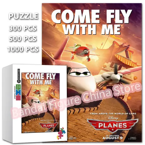 Come Fly with Me!disney Puzzle Planes Cartoon Anime Print 300/500/1000 Pieces Jigsaw Puzzles for Kids Education Toys Gifts
