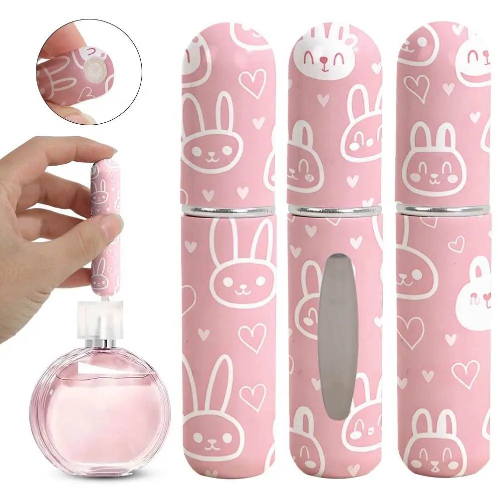 

5ml Mini Perfume Bottle Leak-proof Refillable Empty Cosmetic Containers Empty Spray Rotating Bottle