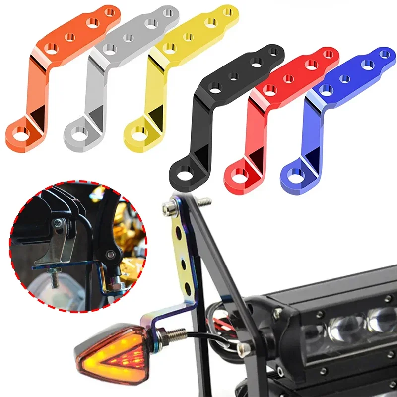 

Motorcycle LED Headlight Bracket Spotlight Extension Bracket Multi-function External Mount Aluminum Motorcycle Accessories