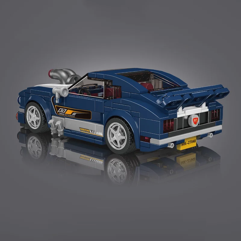 Mould King Mini Car Series27048Wild Horse1967Assemblaggio puzzle Modello di auto Ornamento