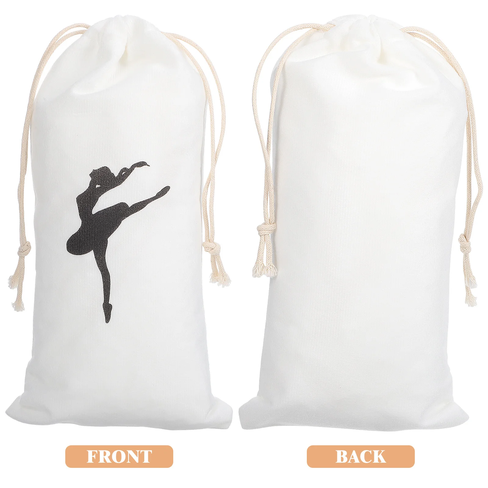 3pcs Ballet Shoe Wear-Resistant Anti-Scratch Drawstring Storage Bags For Dance Shoes Lightweight Cloth Pouches For Ballet