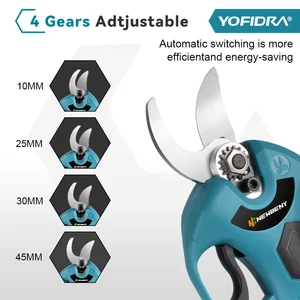 مقلم كهربائي بدون فرش للبستان ، 4 تروس ، لاسلكي ، محمول باليد ، تقليم ، قاطع أغصان الأشجار ، بطارية ماكيتا 18 فولت ، 45 مم أفضل 10 مقصات تقليم كهربائية معدة - رقم 6