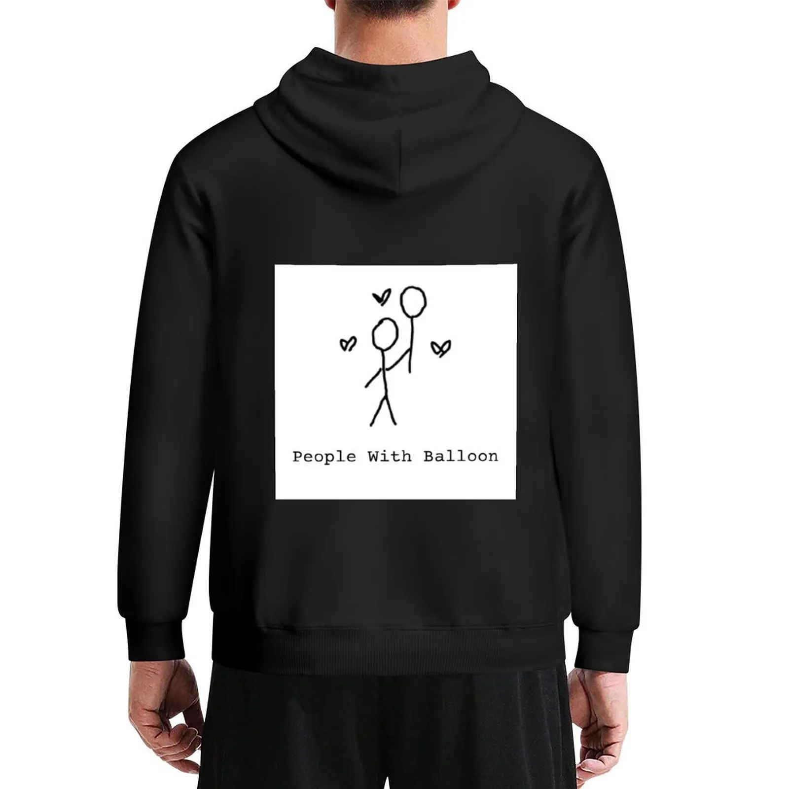 

People with Balloon Hoodie graphic t shirts men men clothes aesthetic clothing men's winter sweater hoodie