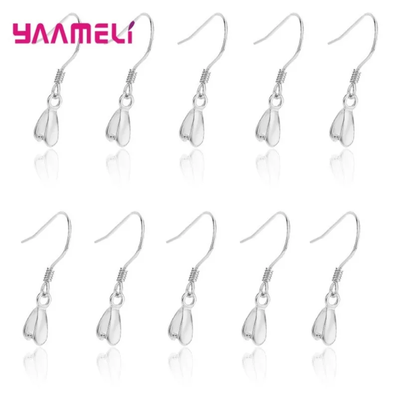 

50 Pcs/Lot 925 Sterling Silver Earring Hooks Wholesale Items DIY Earring Making Supplies Hot Selling Wholesale