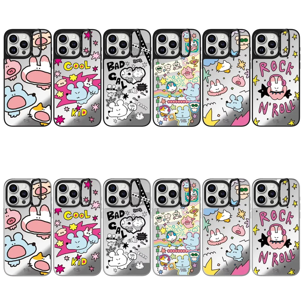

Cool Kid Lens Stand Mirror Surface IPhone 12 13 14 15 16 Pro Max Case - Protective IPhone Case with MagSafe