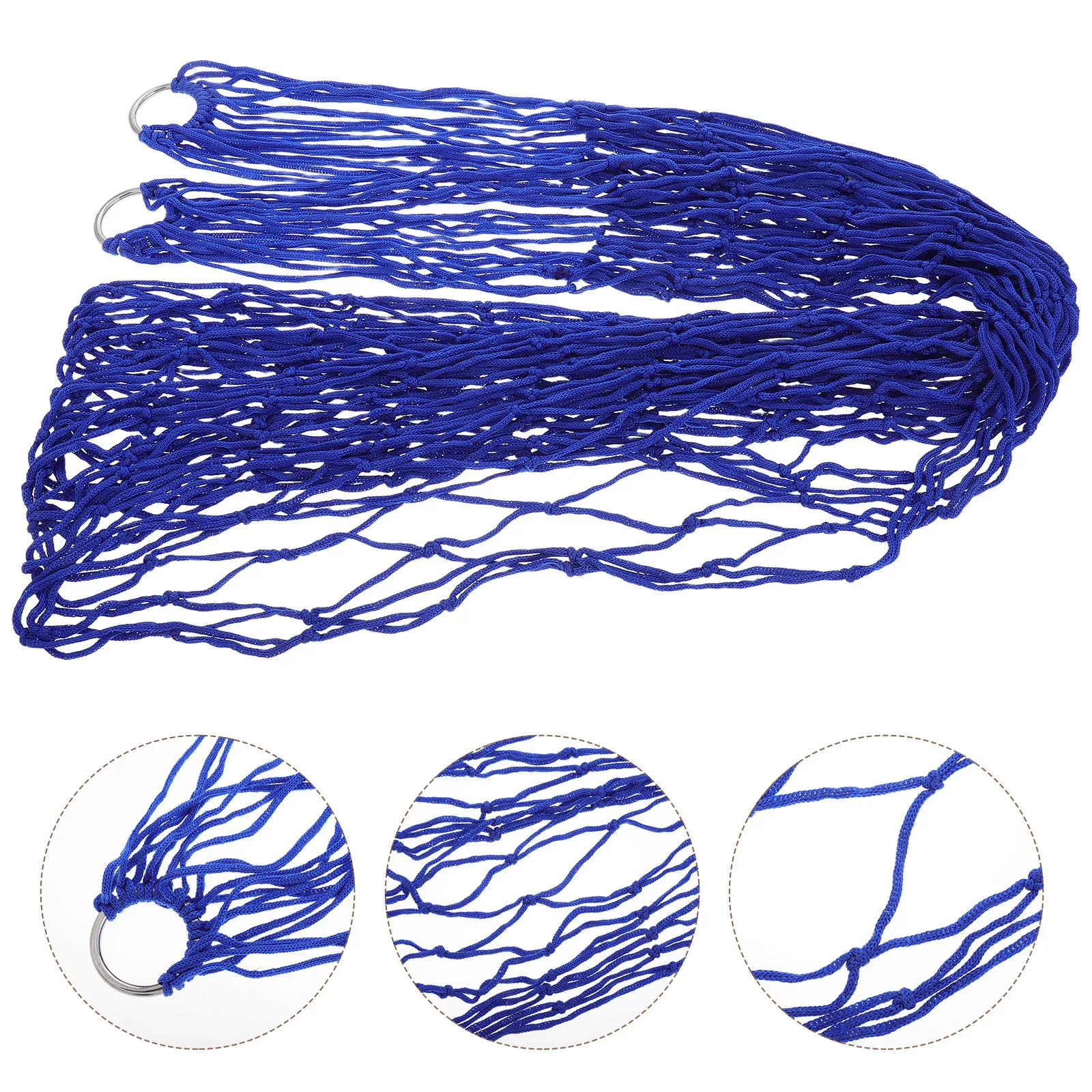 

1PC Camping Mesh Hammock Portable Lightweight Nylon Rope Hanging Heavy Duty Kids Outdoor Travel Swing Tree Patio Bed