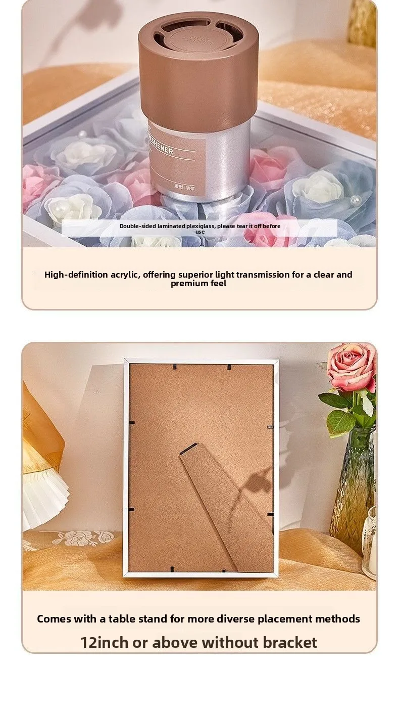 1-3 Stück 3D-Hohlrahmen für getrocknete Blumen, DIY-Rosenstrauß-Konservierungshalter für Heimwanddekoration, Hochzeitsgeschenk, kreatives Bastelprojekt – Detail 9