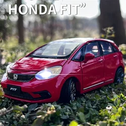 1/32 HONDA Fit GK5 Alloy Car Model Diecasts Metal Toy Sports Car Vehicles Model Simulation Sound and Light Collection Kids Gifts