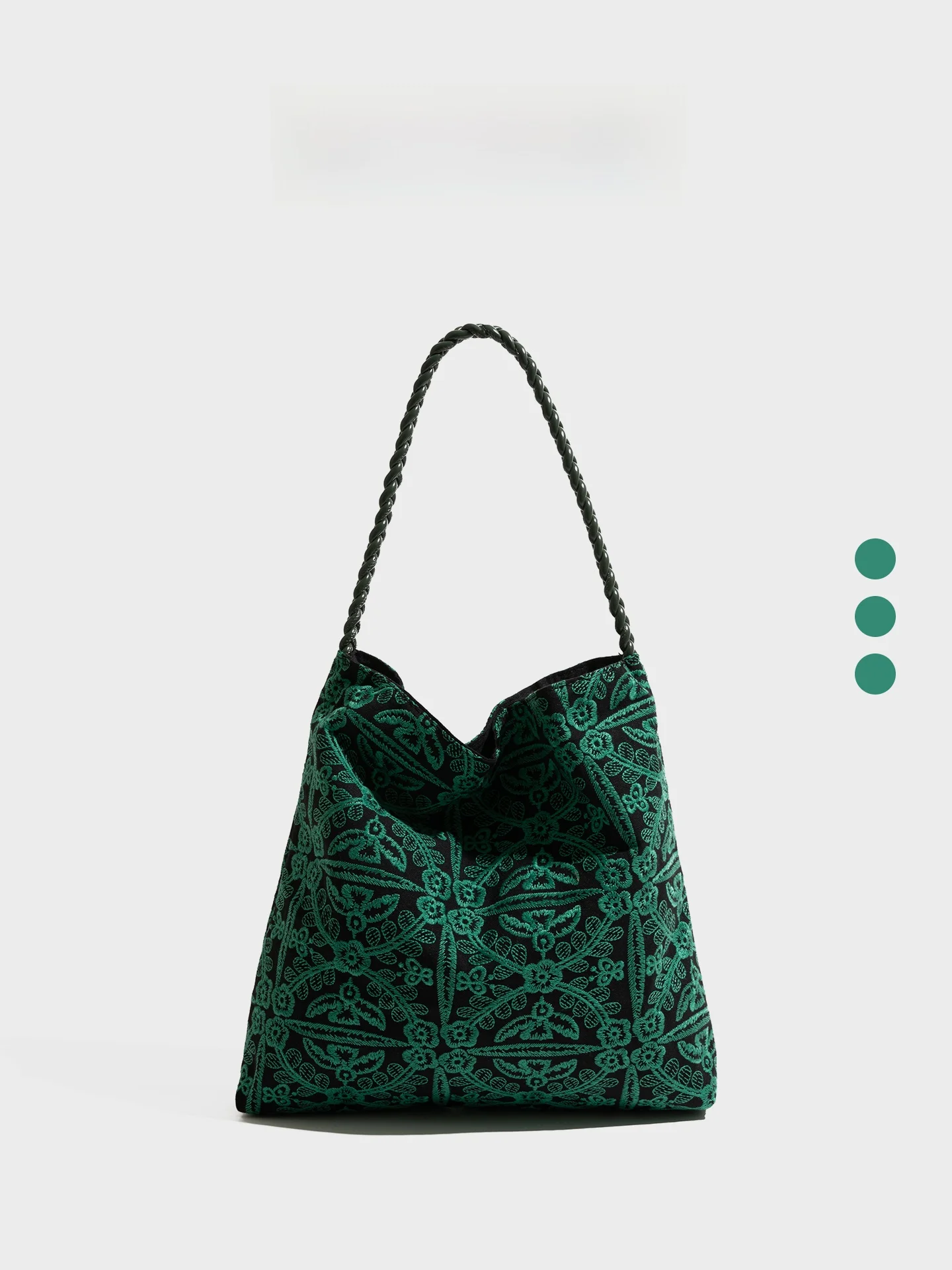 

New Chinese Style Embroidered Cotton Linen Canvas Bag Underarm Women's Bag Artistic Little Audience Hanfu Single Shoulder Bag