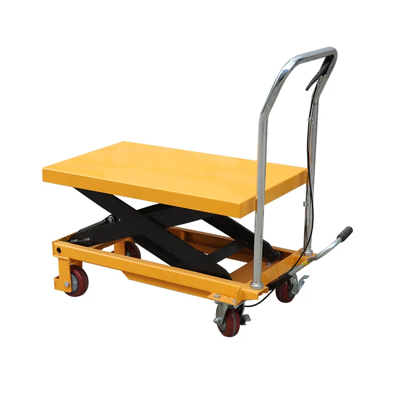 

Warehouse Use Manual Scissor Lift Table Hydraulic Lifting Trolley